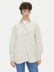 Pepe Jeans Koszula jeansowa PL304963 Écru Oversize. Koszule Pepe Jeans, m, bez wzorów, z bawełny, bez kołnierzyka, bez ramiączek. Za 299.99 zł.