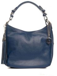 Lia Biassoni Skórzana torebka "Monate" w kolorze granatowym - 36 x 26 x 10 cm rozmiar: onesize. Niebieskie torby na ramię Lia Biassoni, bez wzorów, z materiału, na ramię, bez dodatków. Za 304.99 zł.