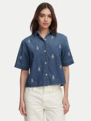 Tommy Hilfiger Koszula jeansowa WW0WW50624 Niebieski Relaxed Fit. Niebieskie koszule TOMMY HILFIGER, l, bez wzorów, z bawełny, bez kołnierzyka, bez ramiączek. Za 529.99 zł.