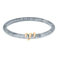 Bransoletka Forza z szarej żywicy, pozłacana. Szare bransoletki Lilou, pozłacane. Za 189.00 zł.