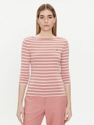 Tommy Hilfiger Bluzka New Cody WW0WW40589 Różowy Slim Fit. Czerwone bluzki TOMMY HILFIGER, xxl, bez wzorów, z bawełny, bez kołnierzyka, bez ramiączek. Za 169.99 zł.