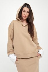 Bluza damska z kapturem TWINSET. Bluzy Twinset Milano, s, bez wzorów, z kapturem. W wyprzedaży za 623.20 zł.
