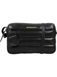 Burkely Skórzana torebka w kolorze czarnym - 20 x 13 x 4 cm rozmiar: onesize. Czarne torby na ramię Burkely, bez wzorów, z materiału, na ramię, pikowane, bez dodatków. Za 145.26 zł.