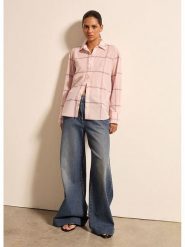 STEFANEL Koszula w kolorze jasnoróżowym rozmiar: M. Różowe koszule Stefanel, m, bez wzorów, z bawełny, bez kołnierzyka, bez ramiączek. Za 130.99 zł.