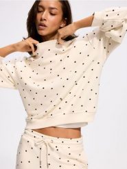 Bluza z bawełną - złamana biel. Bluzy Reserved, l, bez wzorów, z bawełny, bez kaptura. Za 119.99 zł.