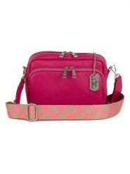 Anna Morellini Skórzana torebka "Erminia" w kolorze różowym - 22 x 17 x 9 cm rozmiar: onesize. Różowe torby na ramię Anna Morellini, bez wzorów, z materiału, na ramię, bez dodatków. Za 260.99 zł.