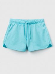 Benetton Szorty w kolorze turkusowym rozmiar: 150. Niebieskie szorty Benetton, bez wzorów, z bawełny. Za 41.79 zł.