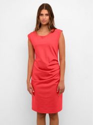 Kaffe Sukienka koktajlowa India 10508422 Czerwony Slim Fit. Czerwone sukienki Kaffe, xs, bez wzorów, z syntetyku, wizytowe, bez kołnierzyka, bez ramiączek. Za 159.99 zł.