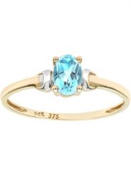 Revoni Złoty pierścionek z topazem rozmiar: 48. Żółte pierścionki Revoni, z topazem, złote. Za 782.99 zł.