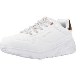 Buty SKECHERS UNO LITE-METALLIC MO Biały. Białe trekkingi Skechers, z materiału, trekkingowe. Za 188.99 zł.