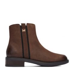 Botki MEXX. Brązowe botki Mexx, bez wzorów, bez obcasa, na płaskiej podeszwie, bez zapięcia. Za 329.99 zł.