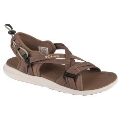 Sandały Columbia Sandal 1889551252 brązowe. Brązowe sandały bez wzorów, z gumy, bez obcasa, bez zapięcia. Za 361.47 zł.
