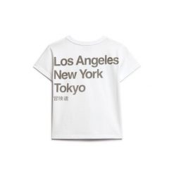 Koszulka damska Superdry Core Logo City. Białe bluzki Superdry, bez wzorów, bez kołnierzyka, bez ramiączek. Za 114.15 zł.