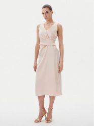 Rinascimento Sukienka koktajlowa CFC0122928003 Różowy Regular Fit. Czerwone sukienki Rinascimento, xs, bez wzorów, z syntetyku, wizytowe, bez kołnierzyka, bez ramiączek. Za 249.99 zł.