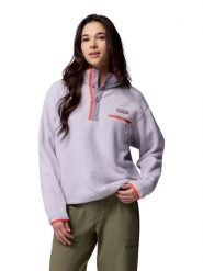 Columbia Bluza polarowa "Helvetia II" w kolorze lawendowym rozmiar: XL. Różowe bluzy Columbia, xl, bez wzorów, z polaru, bez kaptura. Za 126.75 zł.