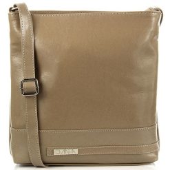 Torebka skórzana listonoszka DAN-A T303 ciemnobeżowa. Brązowe torebki klasyczne DAN-A, bez wzorów, ze skóry, bez dodatków. Za 229.99 zł.