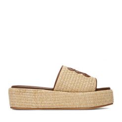 Espadryle Nine West. Brązowe espadryle Nine West, bez wzorów, bez obcasa, bez zapięcia. Za 279.99 zł.