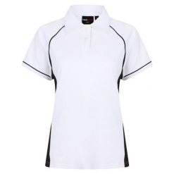 Damska Koszulka Polo Z Nadrukiem. Białe bluzki FINDEN & HALES, bez wzorów, bez kołnierzyka, bez ramiączek. Za 118.99 zł.