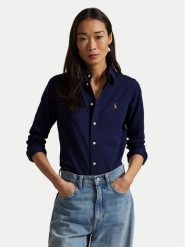 Polo Ralph Lauren Koszula 211924258016 Granatowy Slim Fit. Niebieskie koszule Polo Ralph Lauren, xs, bez wzorów, z bawełny, biznesowe, bez kołnierzyka, bez ramiączek. Za 619.99 zł.