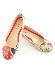 Goby Baleriny w kolorze beżowo-czerwonym rozmiar: 40. Brązowe baleriny Goby, bez wzorów, bez obcasa. Za 130.99 zł.