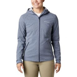 Kurtka Softshell Damska Columbia Heather Canyon. Brązowe kurtki sportowe Columbia, s, bez wzorów, z softshellu, z kapturem, trekkingowe. W wyprzedaży za 384.10 zł.