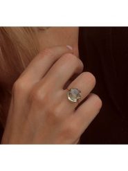 Les Petites Précieuses Pozłacany pierścionek z ametystem rozmiar: 58. Zielone pierścionki Les Petites Précieuses, z ametystem, pozłacane. Za 166.10 zł.