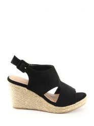 Sixth Sens Sandały w kolorze czarnym na koturnie rozmiar: 40. Czarne sandały Sixth Sens, bez wzorów, z otwartym noskiem, bez obcasa, na koturnie, bez zapięcia. Za 104.99 zł.