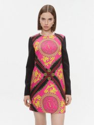 Versace Jeans Couture Sukienka codzienna 75HAO921 Kolorowy Regular Fit. Sukienki Versace Jeans Couture, na co dzień, bez wzorów, z jeansu, bez kołnierzyka, bez ramiączek, proste. Za 799.99 zł.