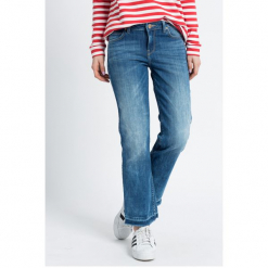 Lee - Jeansy Cropped Boot Custom. Niebieskie jeansy Lee, l, bez wzorów. W wyprzedaży za 99.90 zł.