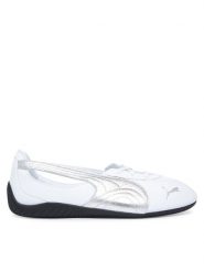 Puma Baleriny Speedcat Ballet Nova Metallic Wns 408342 01 Biały. Białe baleriny Puma, bez wzorów, ze skóry, bez obcasa. Za 399.99 zł.