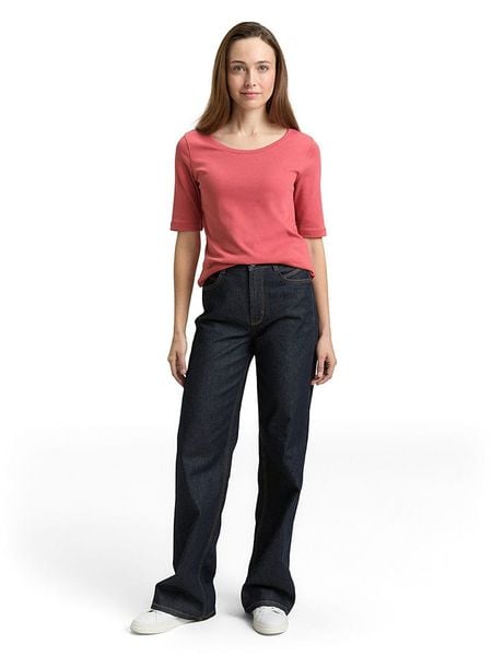 Tom Tailor Koszulka w kolorze koralowym rozmiar: 3XL. Czerwone bluzki Tom Tailor, xl, bez wzorów, bez kołnierzyka, bez ramiączek. Za 31.95 zł.