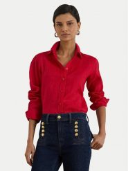 LAUREN RALPH LAUREN Koszula 200782777073 Czerwony Relaxed Fit. Czerwone koszule Lauren Ralph Lauren, s, bez wzorów, ze lnu, bez kołnierzyka, bez ramiączek. Za 709.99 zł.