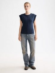Scotch & Soda Koszulka w kolorze granatowym rozmiar: XL. Niebieskie bluzki Scotch & Soda, xl, bez wzorów, bez kołnierzyka, bez ramiączek. Za 124.95 zł.