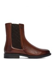 U.S. Polo Assn. Botki CEO-INGRID002W/EL1 Brązowy. Brązowe botki U.S. Polo Assn., bez wzorów, ze skóry, bez obcasa, na płaskiej podeszwie, bez zapięcia. Za 429.99 zł.