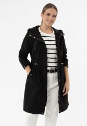 Wodoodporny płaszcz J-IZRA. Brązowe płaszcze Volcano, m, bez wzorów, z materiału, z kapturem. Za 329.99 zł.