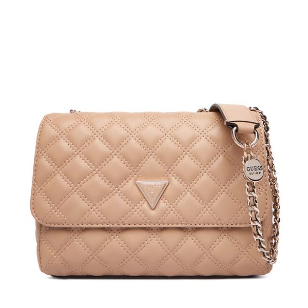 Torebka Guess. Brązowe torebki klasyczne Guess, z aplikacjami, bez dodatków. Za 379.99 zł.