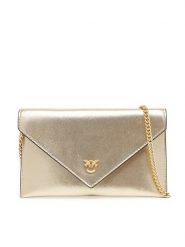 PINKO Torebka Flat Purse Mini AI 25-26 PCPL 105347 A2O9 Złoty. Żółte torebki klasyczne Pinko, bez wzorów, ze skóry, bez dodatków. Za 839.99 zł.