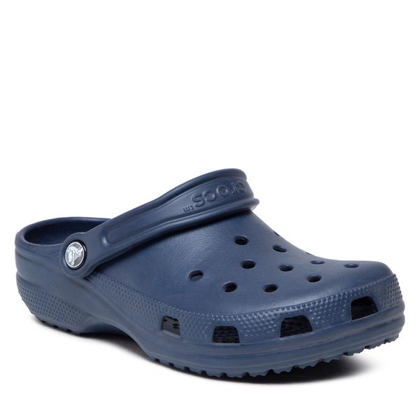 Klapki Crocs. Niebieskie klapki Crocs, bez wzorów, bez obcasa. Za 150.99 zł.