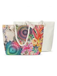 Hip Torba plażowa "Maelli" w kolorze kremowym ze wzorem - 60 x 43 cm rozmiar: 43x60 cm. Brązowe torby na ramię Hip, bez wzorów, z materiału, na ramię, bez dodatków. Za 39.99 zł.