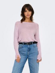 ONLY Sweter w kolorze jasnoróżowym rozmiar: L. Różowe swetry Only, l, bez wzorów, bez ramiączek. Za 74.95 zł.