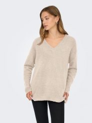 ONLY Sweter w kolorze kremowym rozmiar: M. Brązowe swetry Only, m, bez wzorów, ze splotem, bez ramiączek. Za 56.79 zł.