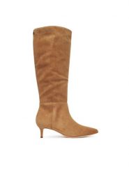LAUREN RALPH LAUREN Kozaki 802967811001 Brązowy. Brązowe kozaki Lauren Ralph Lauren, ze skóry, bez obcasa, na szpilce, bez zapięcia. Za 1,199.00 zł.