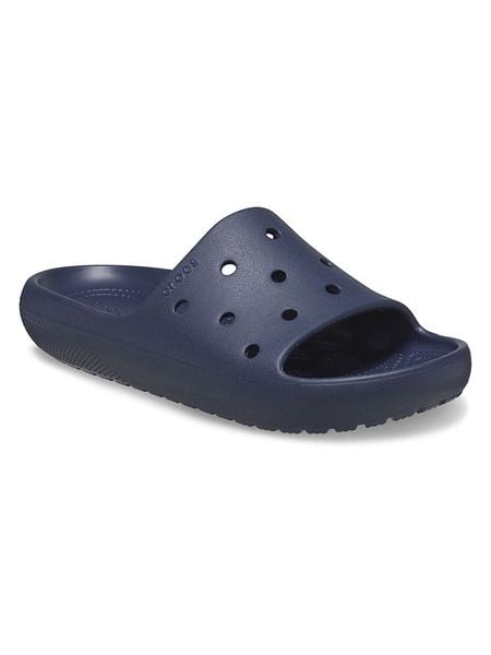 Crocs Klapki w kolorze granatowym rozmiar: 36/37. Niebieskie klapki Crocs, bez wzorów, z otwartym noskiem, bez obcasa. Za 129.95 zł.