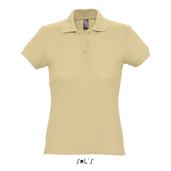 Polo Sol's Passion. Brązowe koszulki polo SOL'S, l, bez wzorów, z bawełny, bez kołnierzyka, bez ramiączek. Za 59.50 zł.