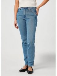 Wrangler Dżinsy "Piper" - Regular fit - w kolorze niebieskim rozmiar: W28/L32. Niebieskie jeansy Wrangler, l, z aplikacjami, z podwyższonym stanem. Za 188.40 zł.