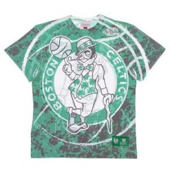Koszulka Boston Celtics. Zielone bluzki Mitchell & Ness, bez wzorów, sportowe, bez kołnierzyka, bez ramiączek. Za 256.50 zł.