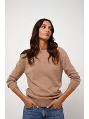 AUTHENTIC CASHMERE Kaszmirowy sweter "Estaris" w kolorze beżowym rozmiar: M. Brązowe swetry AUTHENTIC CASHMERE, m, bez wzorów, z kaszmiru, bez ramiączek. Za 369.99 zł.