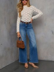 LA Angels Bluzka w kolorze kremowym rozmiar: S. Brązowe bluzki LA Angels, s, bez wzorów, z koronki, bez kołnierzyka, bez ramiączek. Za 126.99 zł.