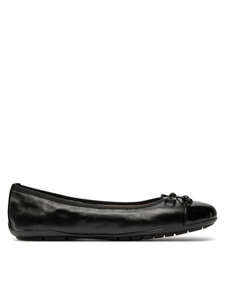 Caprice Baleriny 9-22113-42 Czarny. Czarne baleriny Caprice, bez wzorów, ze skóry, bez obcasa. Za 178.99 zł.