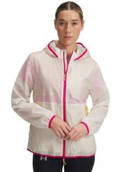 Under Armour Kurtka przeciwwiatrowa w kolorze białym rozmiar: M. Białe kurtki sportowe Under Armour, m, bez wzorów, bez kaptura, outdoorowe. Za 349.95 zł.